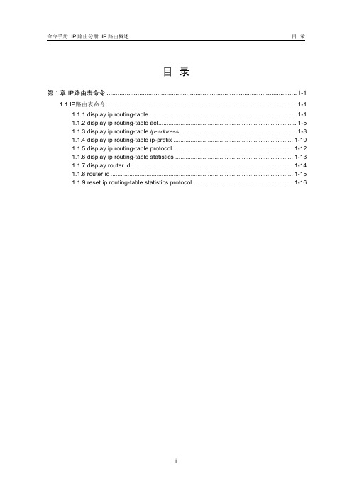 01-IP路由表显示命令