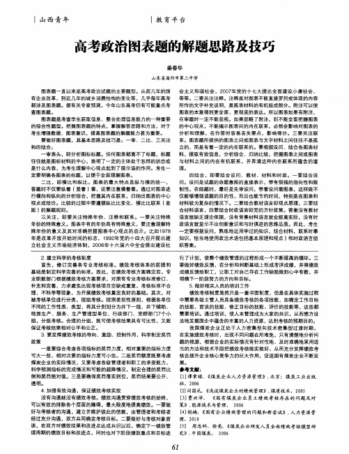 高考政治图表题的解题思路及技巧