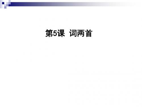 九年级语文下册 第二单元 5 词两首上课课件 语文版