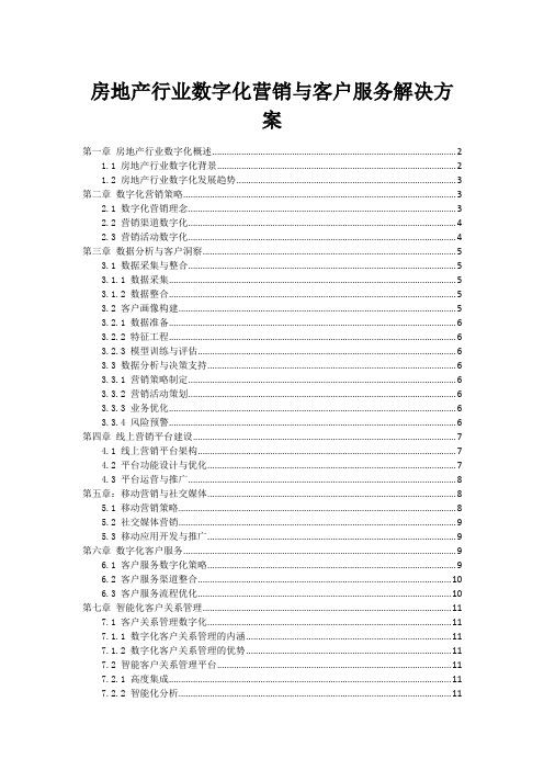 房地产行业数字化营销与客户服务解决方案