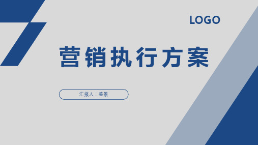 商务蓝营销执行方案ppt模板