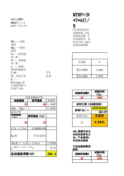 史上最全的电子产品寿命评估公式