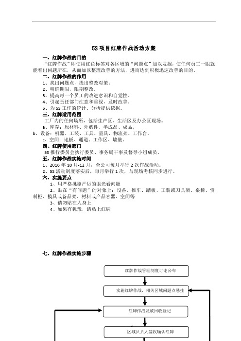 5S项目“红牌作战”活动方案