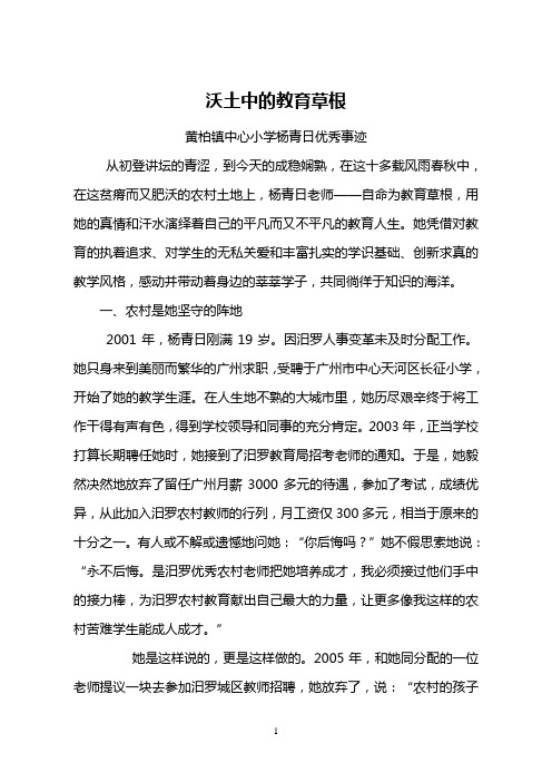 沃土中的教育草根定稿