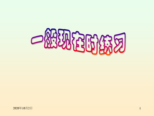 一般现在时态练习PPT课件