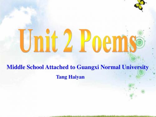 高二英语选修六人教版《Unit+2+Poem》Using+language》课件