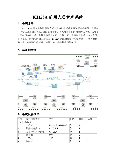 KJ128A矿用人员定位系统