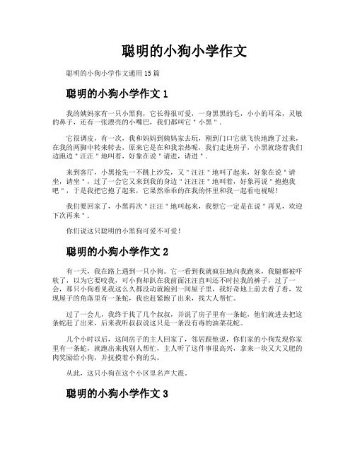 聪明的小狗小学作文
