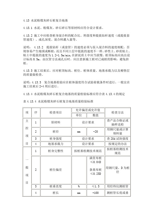 CFG桩复合地基验收标准