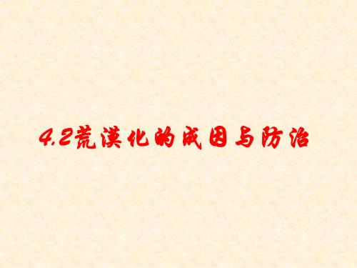高三地理选修二西北地区荒漠化成因与防治 新课标 人教版名师公开课市级获奖课件