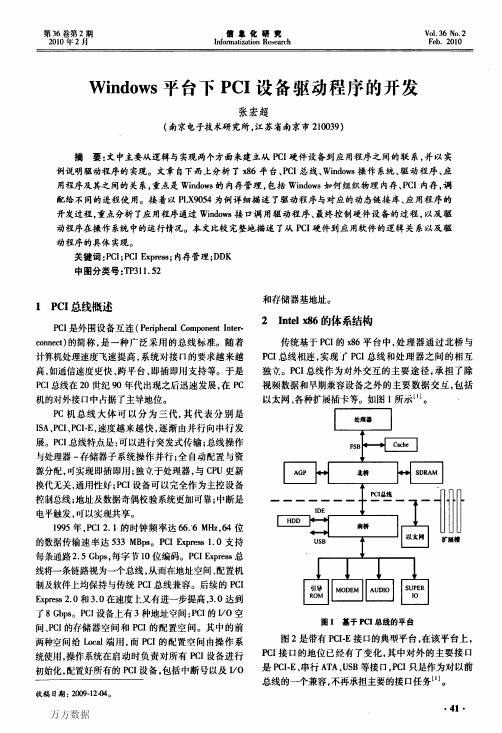 Windows平台下PCI设备驱动程序的开发