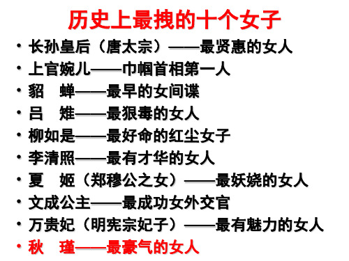 秋瑾《满江红》课件