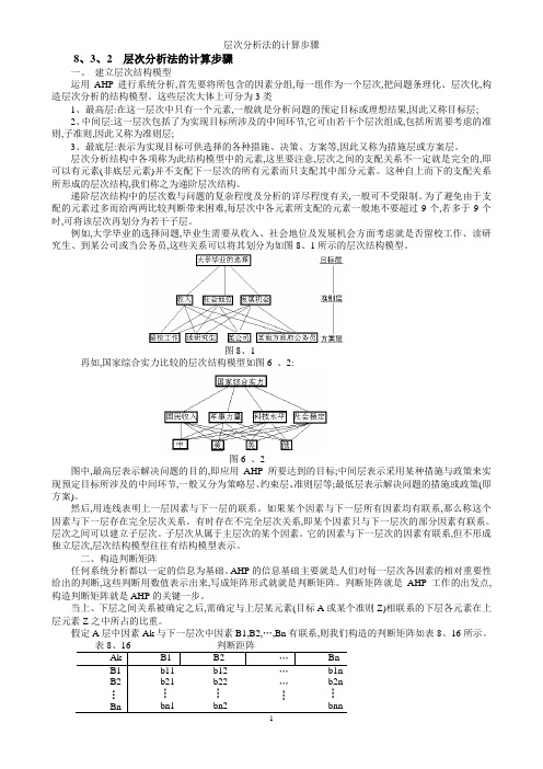 层次分析法的计算步骤