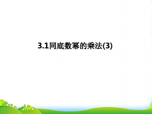 浙教版七年级数学下册第三章《3.1同底数幂的乘法(3)》优质课课件(9页)