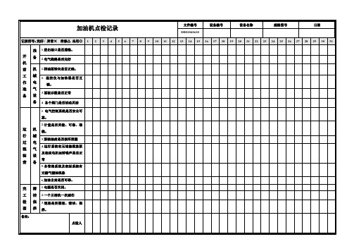 加油机点检表