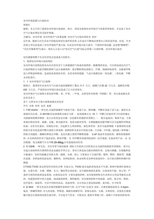室内环境检测与治理