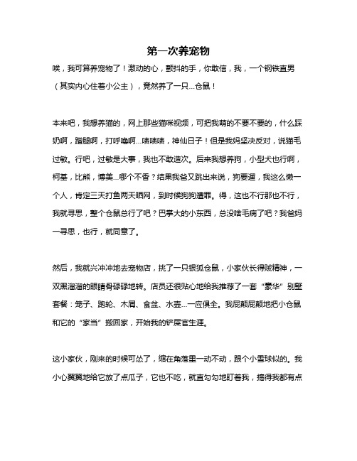 作文《第一次养宠物》