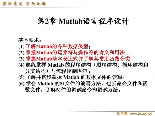 Matlab工程应用基础_2_2Matlab语言程序设计