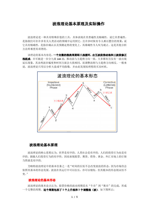 波浪理论基本原理及实际操作