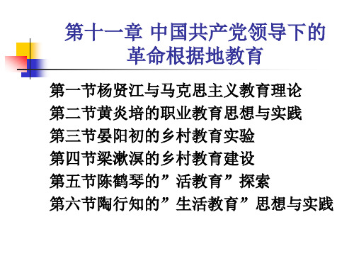 第十二章现代教育家的教育理论与实践