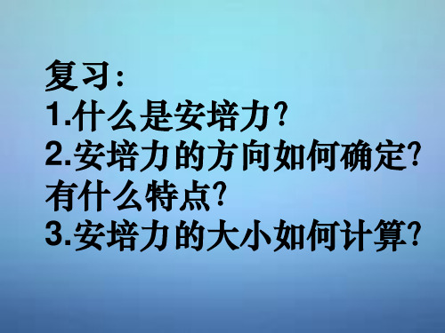 高中物理 3.5磁场对运动电荷的作用课件 新人教版选修3-1