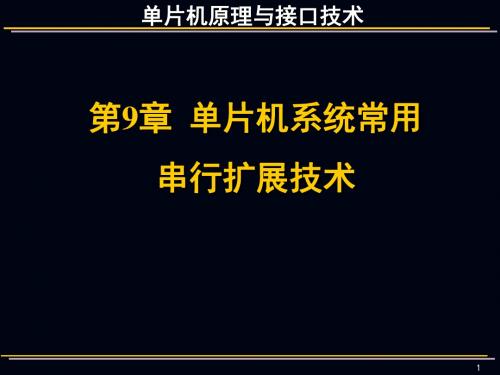 第9章 单片机系统常用串行扩展技术