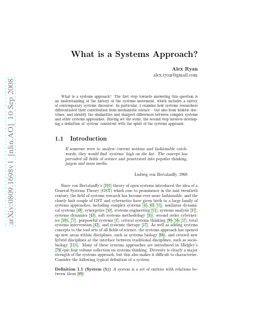 What is a Systems Approach