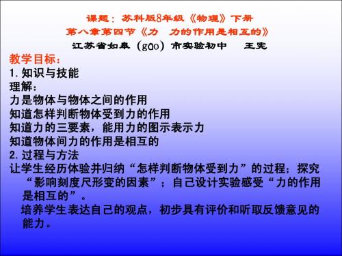 一堂省初中物理新课程优质课实录