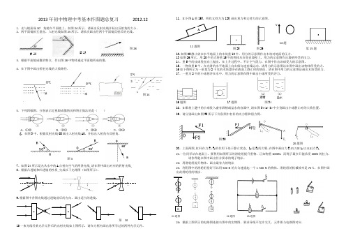 2013年初中物理中考基本作图题总复习