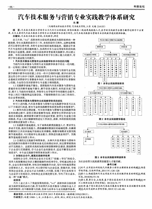 汽车技术服务与营销专业实践教学体系研究