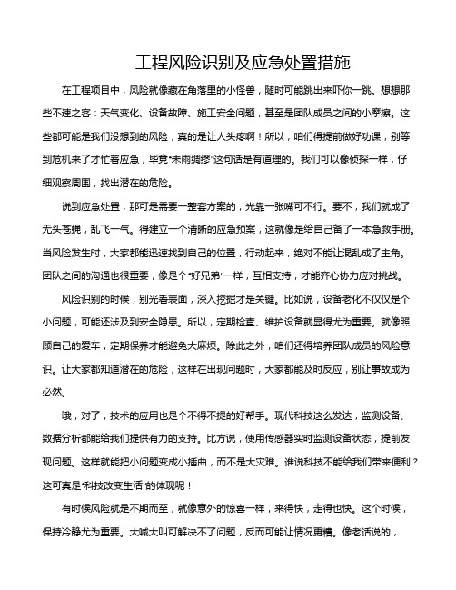 工程风险识别及应急处置措施