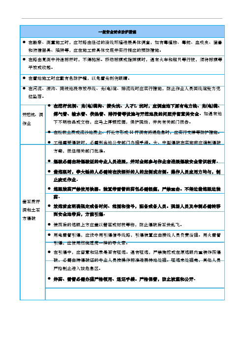 通信线路工程施工防护措施