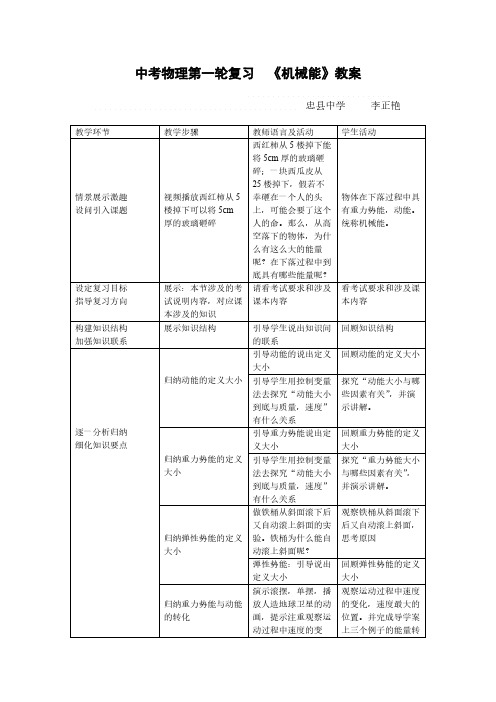 本章复习课  初中八年级下册物理教案教学设计课后反思人教版