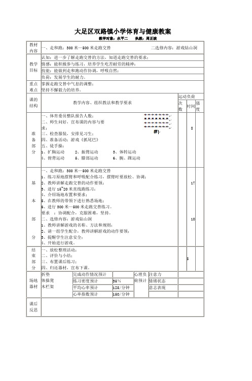 大足区双路镇小学体育与健康教案_5