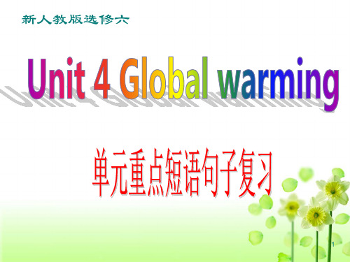 高中英语人教版选修六 Unit 4 Global warming重点短语句子复习课件(共32张PPT)