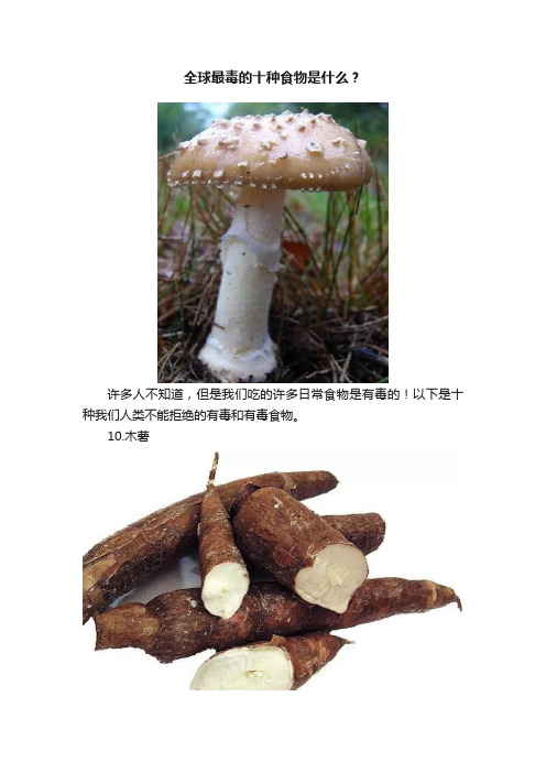 全球最毒的十种食物是什么？