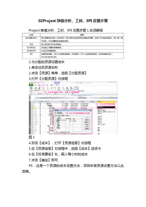 02Project挣值分析、工时、SPI设置步骤