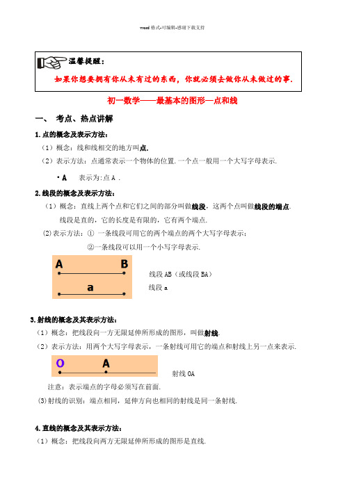 初一5-最基本的图形—点和线教案