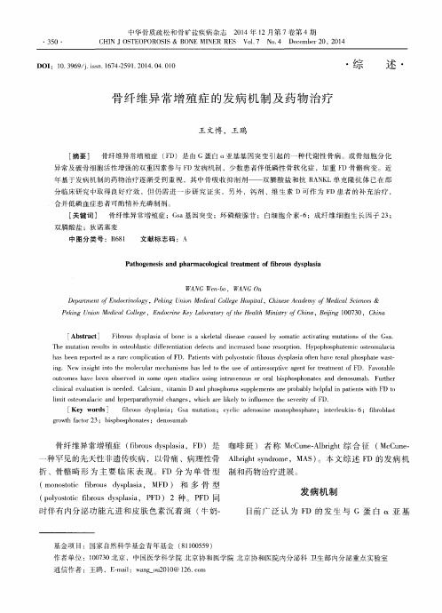 骨纤维异常增殖症的发病机制及药物治疗