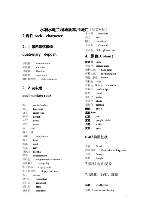 水利水电英汉词汇1