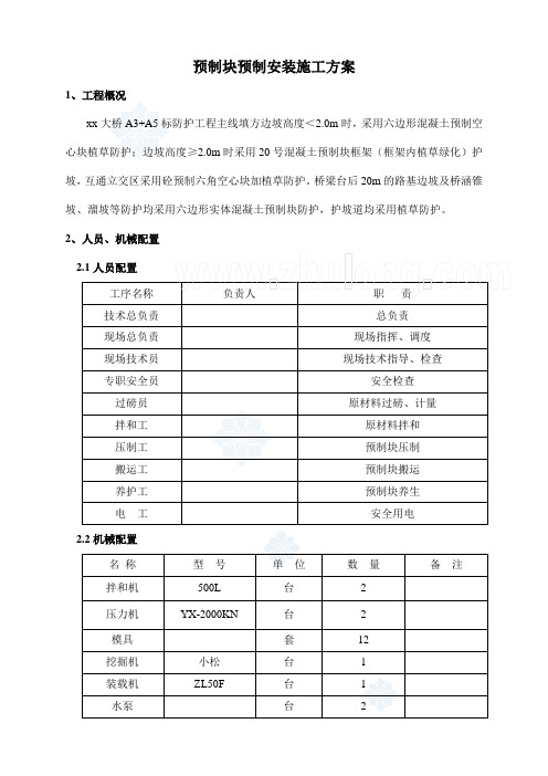 预制块预制安装施工方案_secret