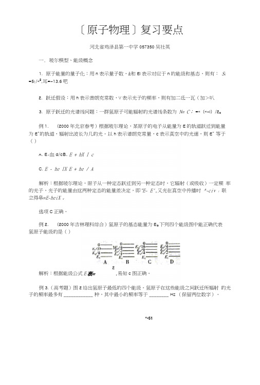 [原子物理]复习要点.docx