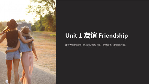 《高中英语必修一课件Unit1Friendship》