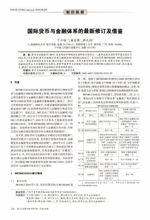 国际货币与金融体系的最新修订及借鉴