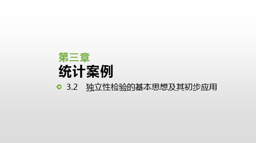 人教版高中数学选修2-3课件:3.2 独立性检验的基本思想及其初步应用(共38张PPT)