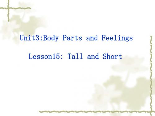 冀教版七年级英语上册  Unit 3 Lesson 15Tall or Short(共22张PPT)