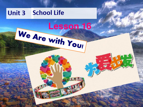 英语下册 lesson 16 we are with you课件