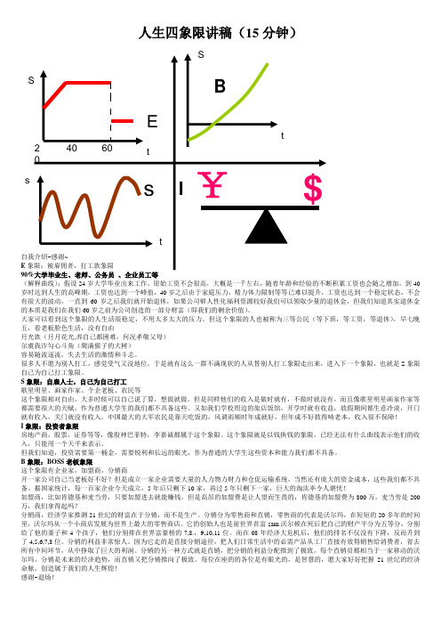 人生四象限讲稿