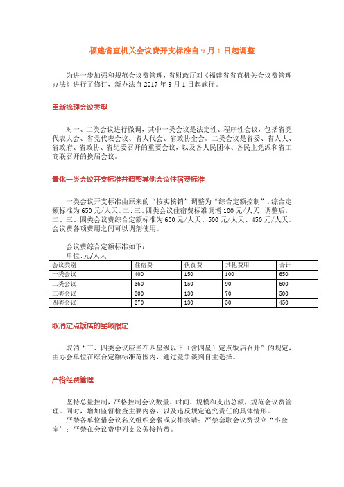 福建省政府公务会议接待文件