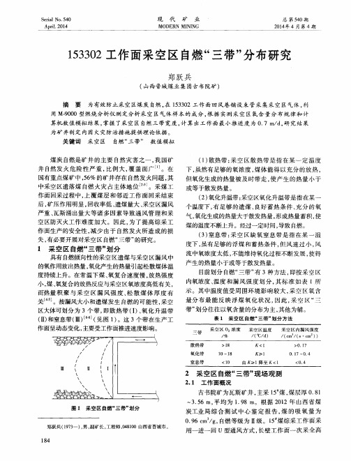 153302工作面采空区自燃“三带”分布研究